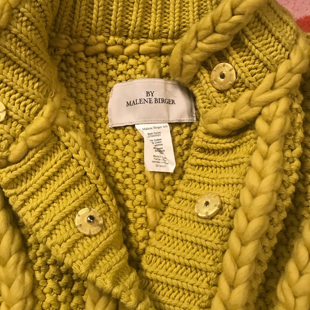 Malene Birger Knit Lime Sweater SZ XS - Picture 4 of 7